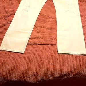 Levi’s 501. They are in new condition (never worn), light wash, size 33x32